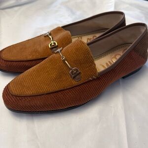 Sam Edelman Loraine Bit Velvet Loafers Slip On Flats Cocoa Bronze Women Size 7.5